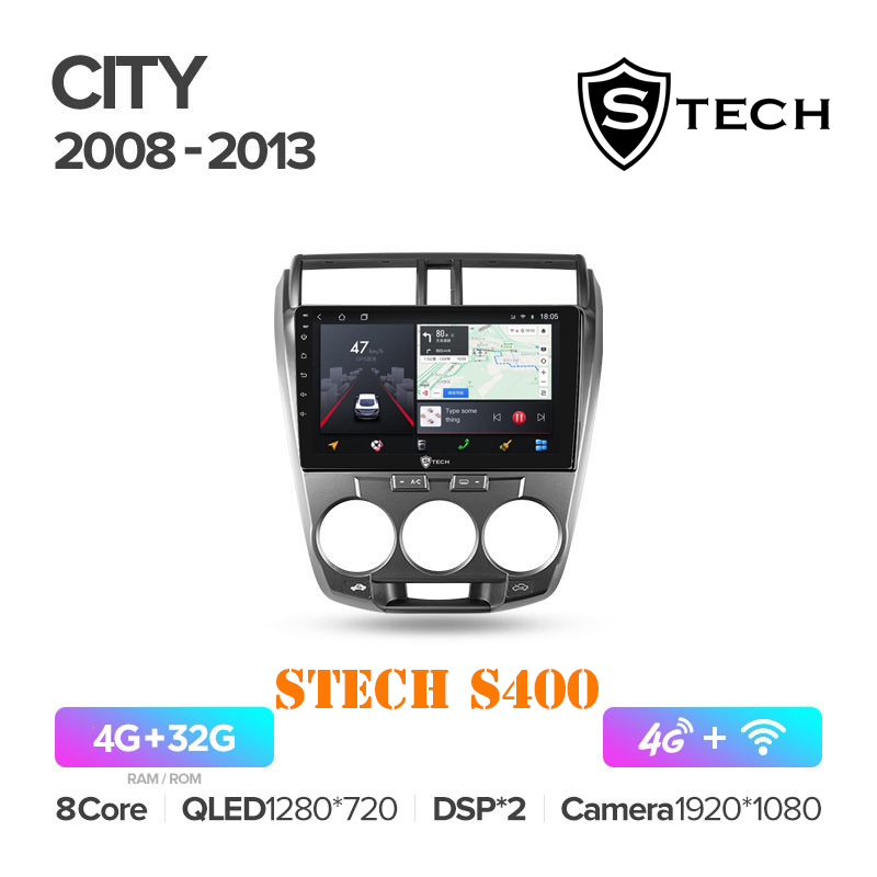 Màn Hình Android S400 Cho Xe Honda City 2008 - 2013