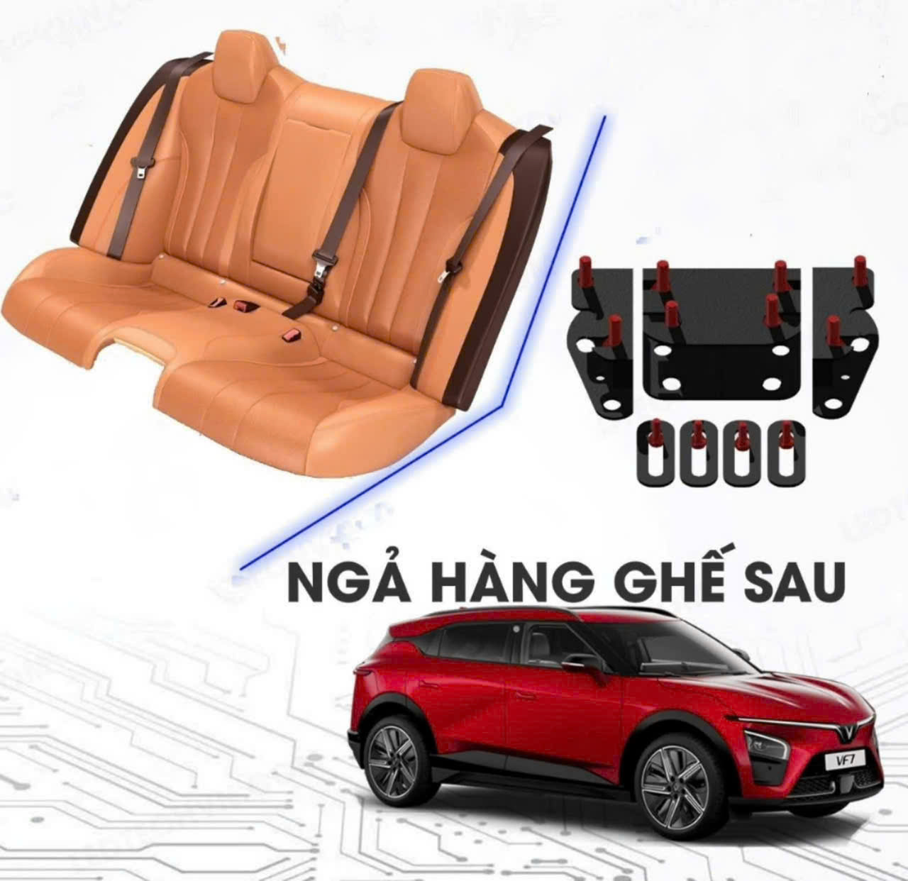 Ngả Ghế Hàng Sau Cho Vinfast VF7